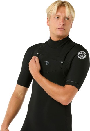 DAWN PATROL 2/2 CHEST ZIP Shorty 2025 black 