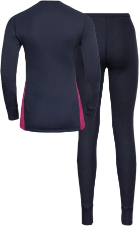 SET ACTIVE WARM ECO WOMEN Longsleeve & Hose 2024 dark sapphire/beetroot purple 