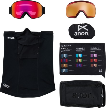 M4 CYLINDRICAL Goggle 2026 black/perceive sun red 