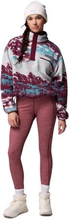 HELVETIA II PRINTED CROPPED WOMEN Fleece 2026 rich wine sistes/rich wine 