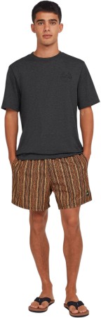 CALI PRINT 15 Boardshort 2025 orange pressed lines 