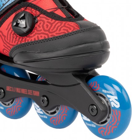 RAIDER BOA Kinder Inline Skate 2024 red blue 