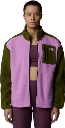 WOMEN YUMIORI Zip Fleece 2025 dragonfruit/forest olive/tnf black 