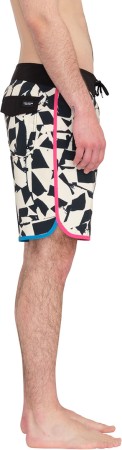 LIDO PRINT SCALLOP MOD 19 Boardshort 2024 black white 