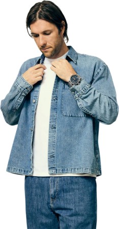 51-30 CHRONO Uhr silver/denim 