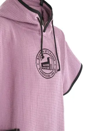 X WH1 T LIGHT Poncho purple waffle 