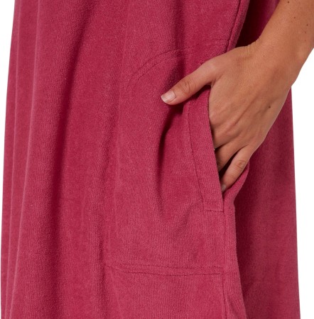 LADIES V NECK HOODED Poncho 2025 mauve 