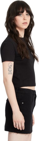 VOLCOMSTONE TIGHT CROP T-Shirt 2025 black 