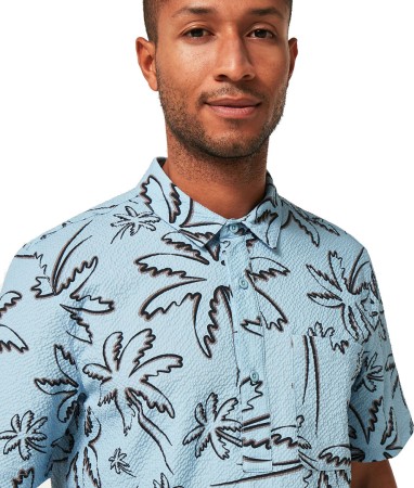 DECO PALMS RC SS Hemd 2023 three lines palms light blue 