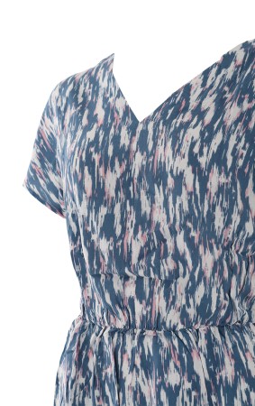 BLOSSY Kleid navy white 