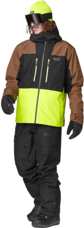 OBJECT Jacket 2025 cocoa brown black acidlime 