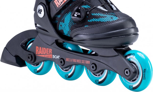 RAIDER BOA Kinder Inline Skate inkl. SABRES 4 Schlittschuh Eiskufen 