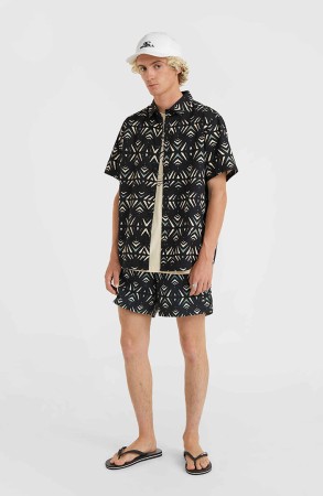 MIX MATCH BEACH Hemd 2024 black fade ikat 