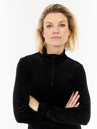 PRTGAIL 1/4 ZIP Top 2026 true black 