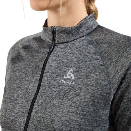 TENCIA WOMEN Zip Fleece 2025 dark grey melange 