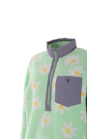 SHERPA HALF ZIP Fleece 2023 mint big daisy 