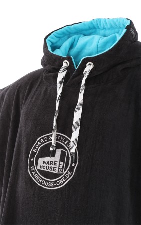 X WH1 CLASSIC FLASH Poncho black/turquoise 