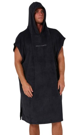 SURF ESSENTIAL HOODED Poncho 2025 dull black 