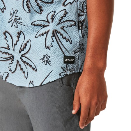 DECO PALMS RC SS Hemd 2023 three lines palms light blue 