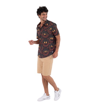 PRINTING PRESS HAPPY FACE Shirt 2026 black 