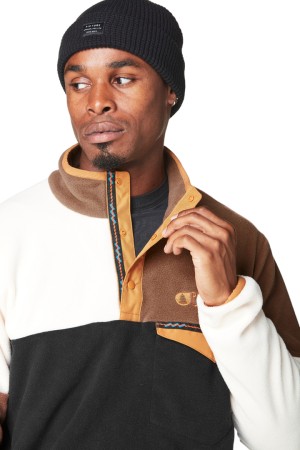 ARCCA 1/4 ZIP Fleece 2025 black vanilla cocoa brown 