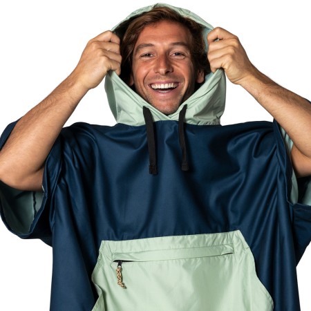 MICRO FLEECE Poncho 2025 ocean navy/cameo green 