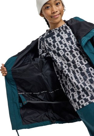 KIDS GORE TEX SHELL Jacke 2025 deep emerald/true black 