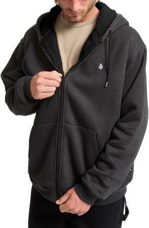 SINGLE STONE LINED Zip Hoodie 2026 heather black 