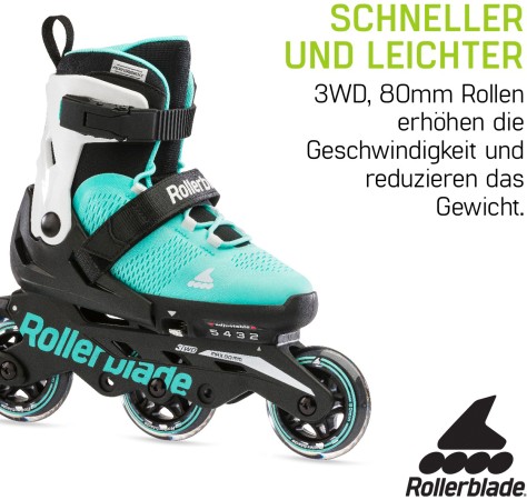 MICROBLADE 3WD Inline Skate 2024 aqua/white 28-32