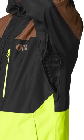 OBJECT Jacket 2025 cocoa brown black acidlime 