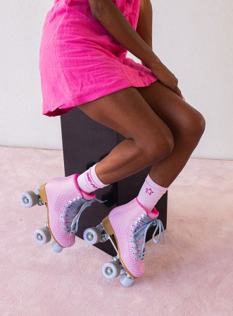 QUAD SKATE Roller Skate wavy check 