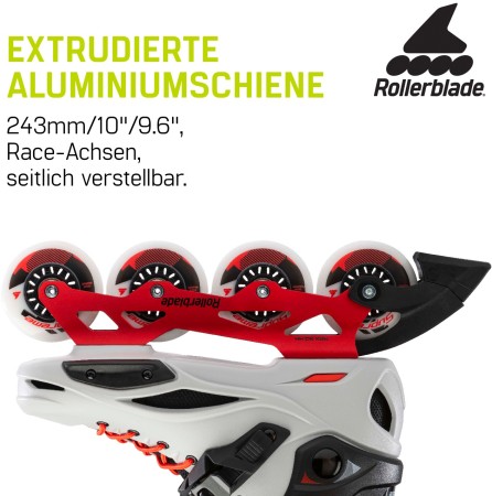RB PRO X Inline Skate 2022 grey/warm red 