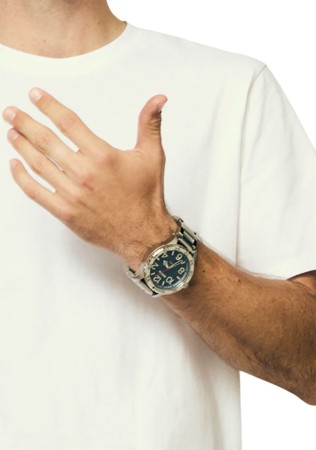 51-30 CHRONO Uhr silver/denim 