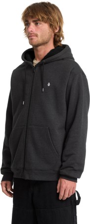 SINGLE STONE LINED Zip Hoodie 2026 heather black 
