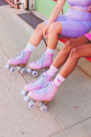 QUAD SKATE Roller Skate wavy check 