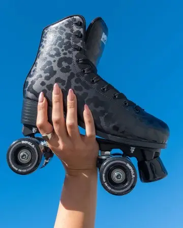 QUAD SKATE Rollschuh black leopard 