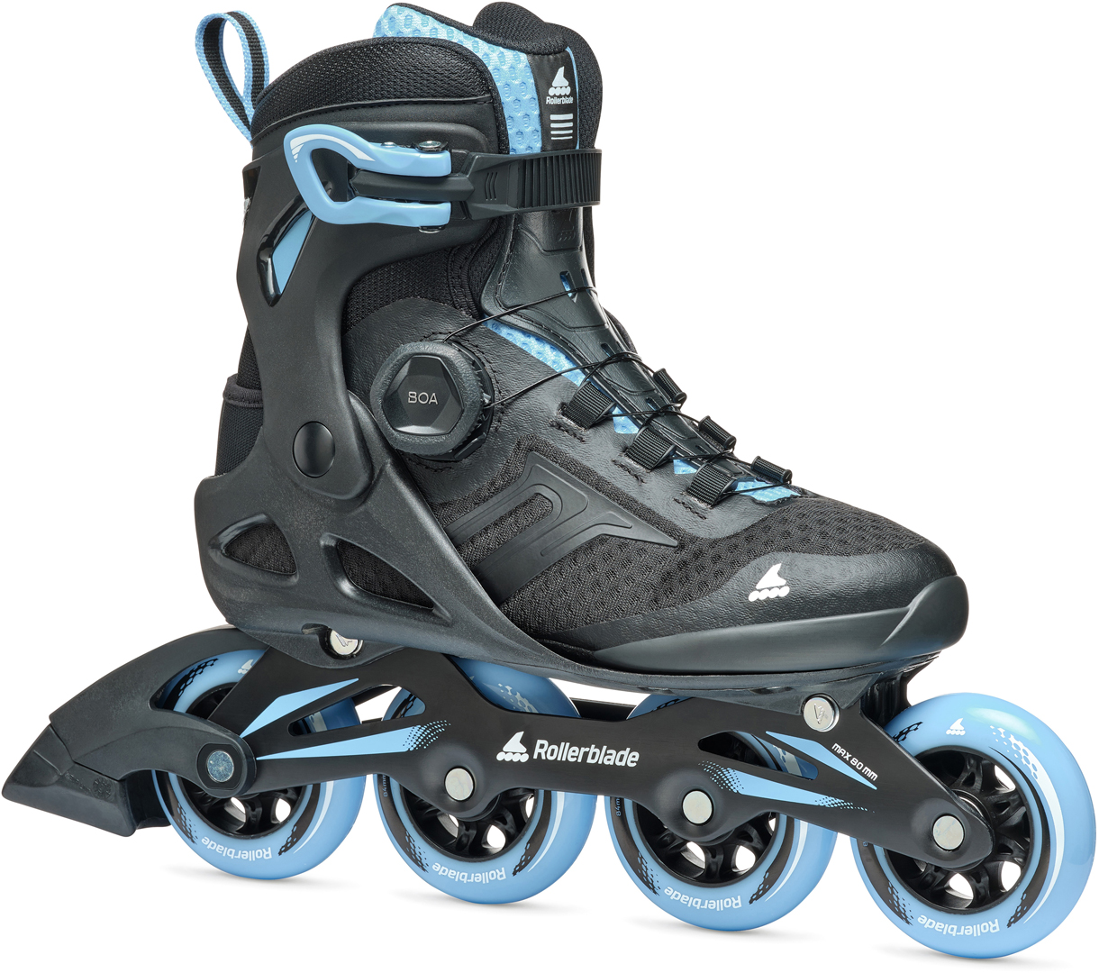 Product image 1 of the product “MACROBLADE 84 BOA W Inline Skate 2025 black/powder blue 38-38,5”