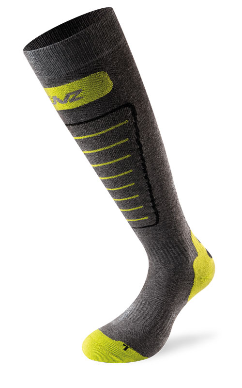 Product image 1 of the product “SKIING 1.0 Socks 2026 grey/lime 35-38”