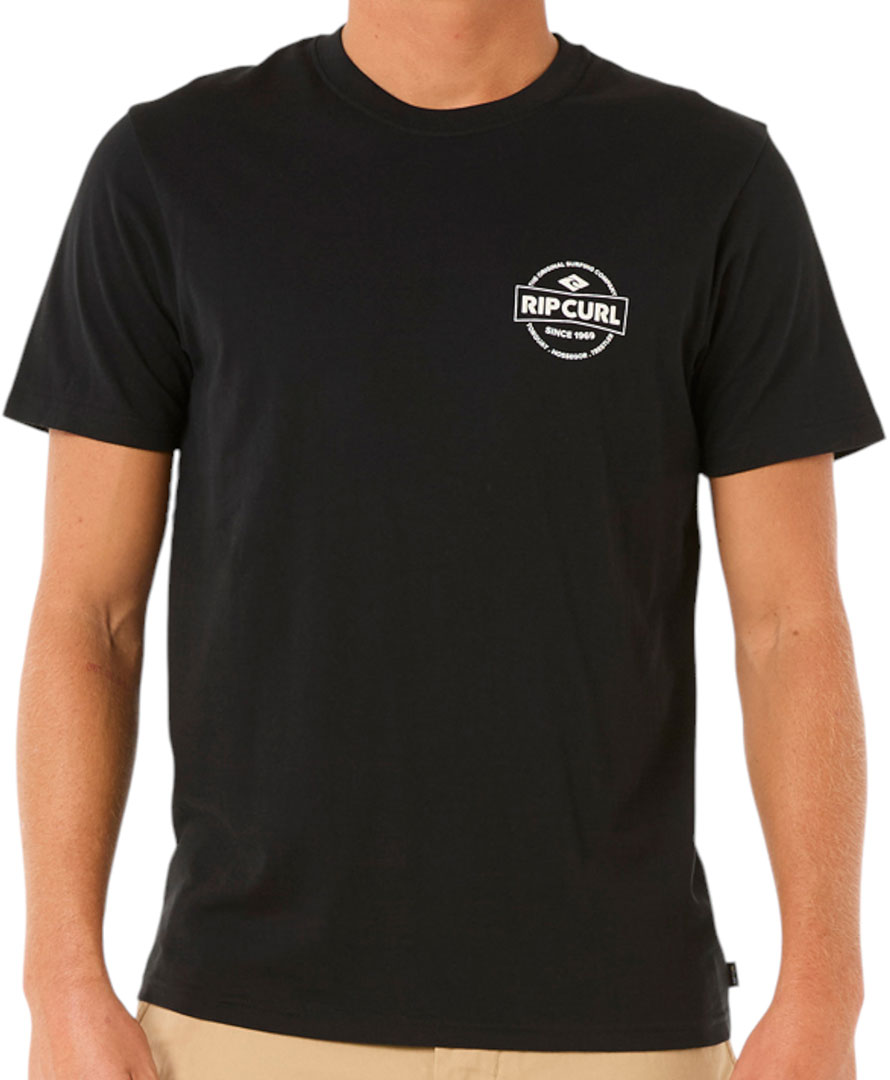 RIP CURL Shirt Tshirt Oberteil STAPLE T-Shirt 2025 black Oberteil Top T-Shirt