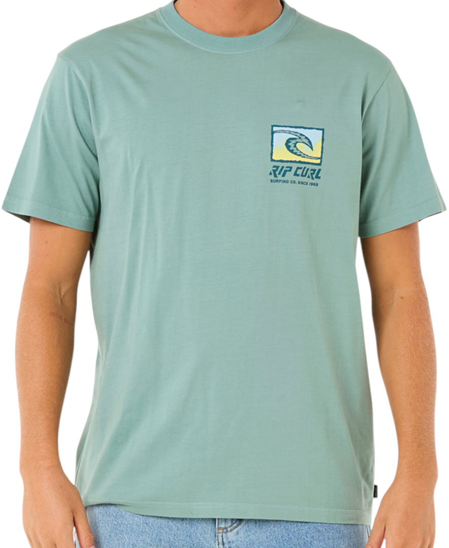 RIP CURL Shirt Tshirt Oberteil RAW ENERGY TRAD T-Shirt 2025 blue lagoon Oberteil