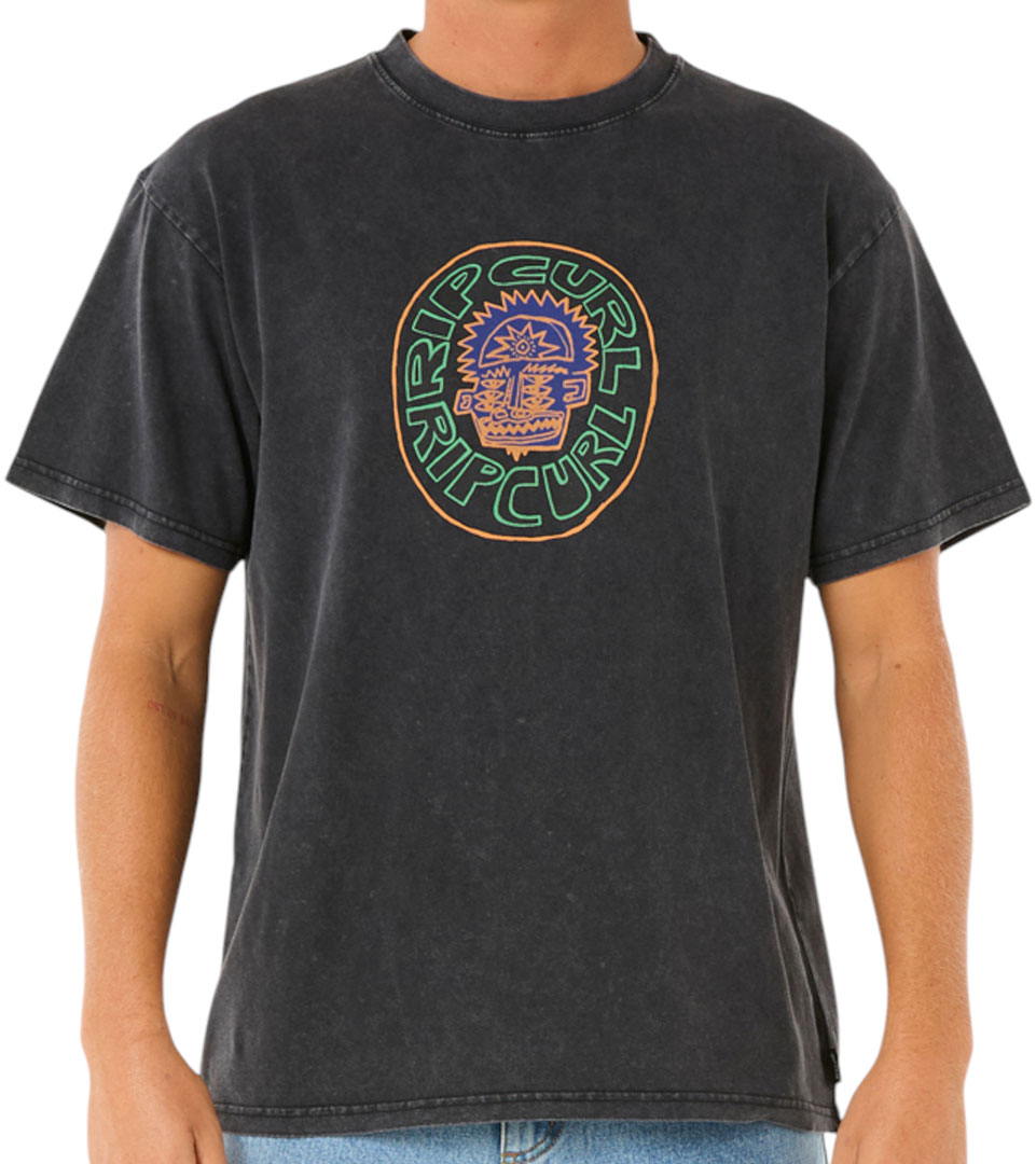 RIP CURL Shirt Tshirt Oberteil RAW ENERGY VISIONS T-Shirt 2025 black Oberteil