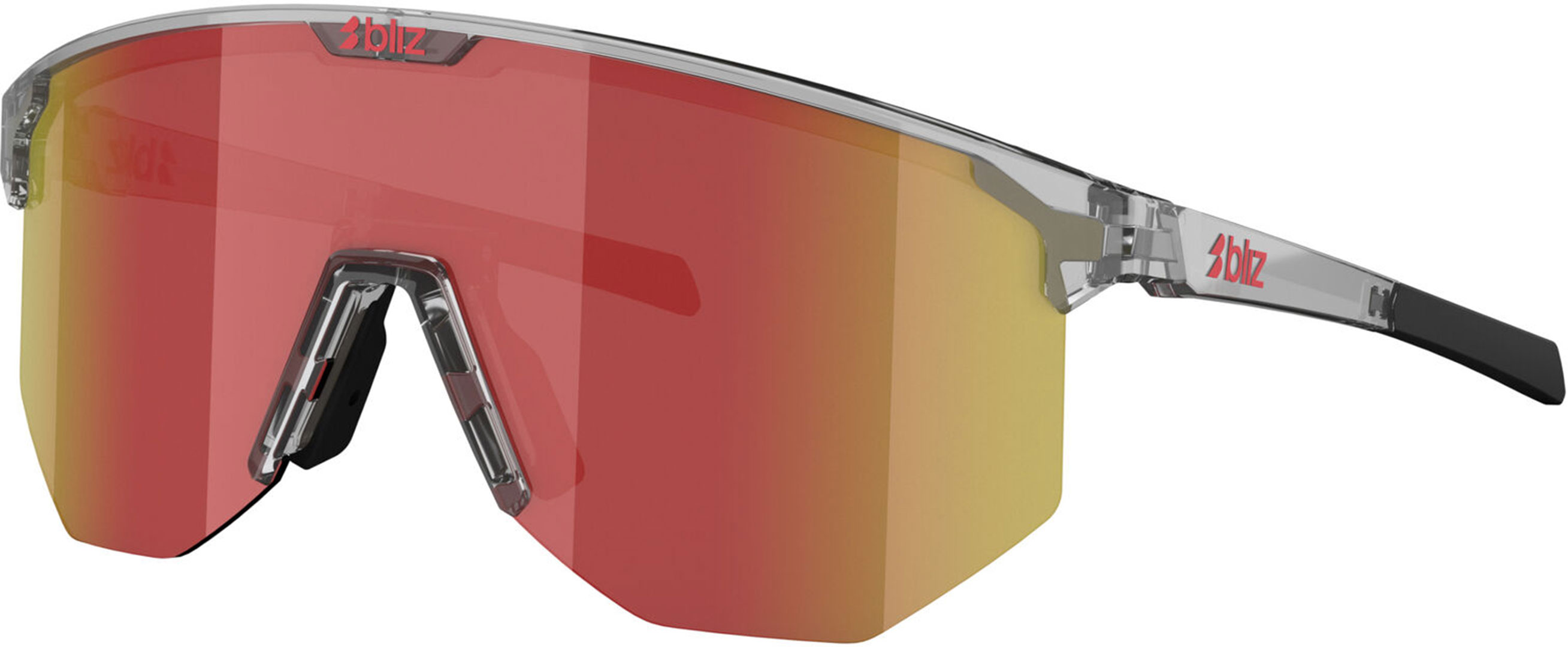 Product image 1 of the product “HERO Sunglasses 2026 transparent dark grey/red ”