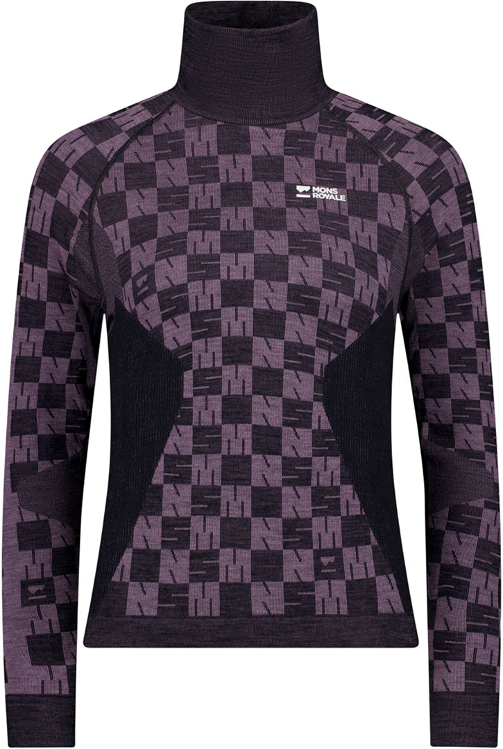 Artikelbild 1 des Artikels “ASCENDER MERINO MOCK NECK WOMEN Longsleeve 2026 mauve/black “