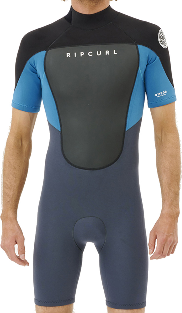 RIP CURL Neopren Surfanzug Neoprenanzug OMEGA 2MM BACK ZIP Shorty 2023 blue