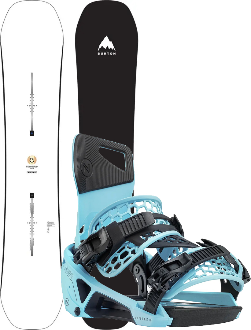 Product image 1 of the product “FEELGOOD 2026 white incl. NIDECKER SUPERMATIC escape cyan 149 | M”