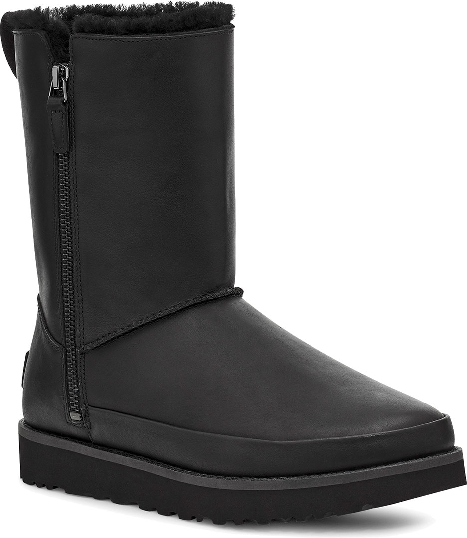 Pre-owned Ugg Schuhe Stiefel Boots Classic Zip Short Stiefel 2022 Black Stiefeletten