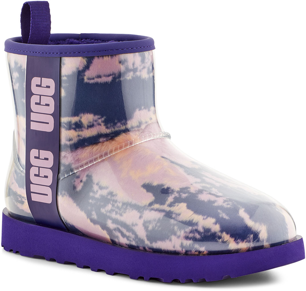 Pre-owned Ugg Schuhe Stiefel Boots Classic Clear Mini Marble Stiefel 2022 Violet Night