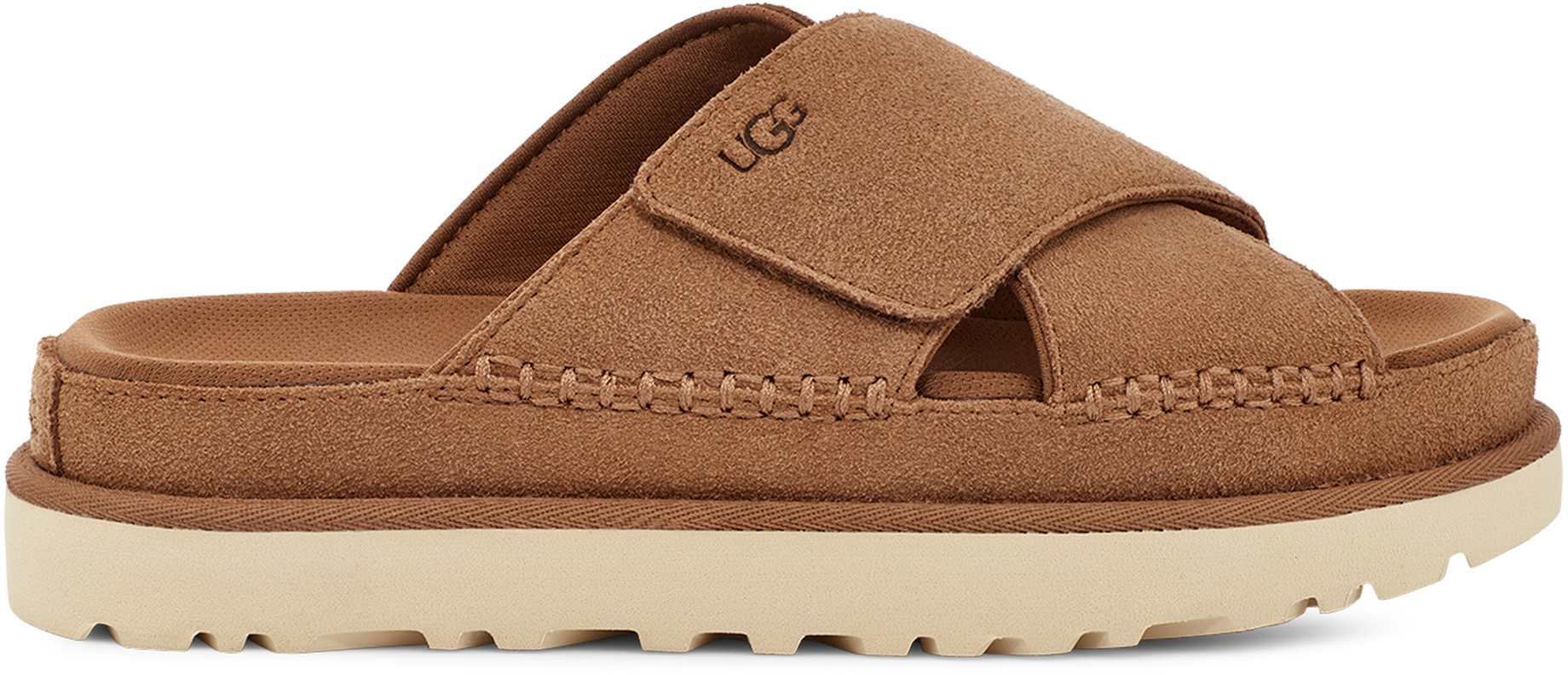 UGG Sandalen Slaps GOLDENSTAR CROSS SLIDE Sandale 2024 chestnut Sandaletten