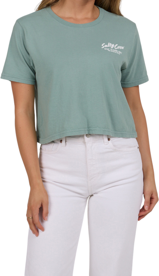 Product image 1 of the product “FISH BOWL CROP T-Shirt 2025 sage ”