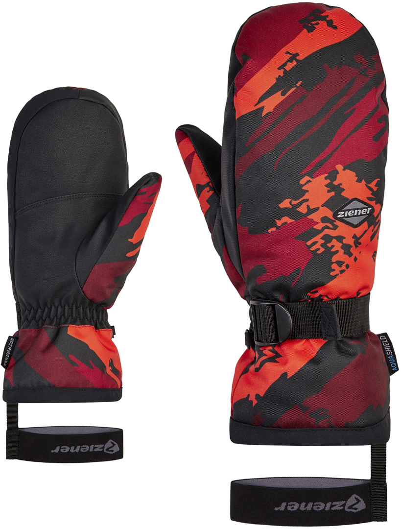 ZIENER Ski Snowboard handschuhe GASSIMO AS Fäustling 2024 red cabin/burnt orange - Bild 4 von 9
